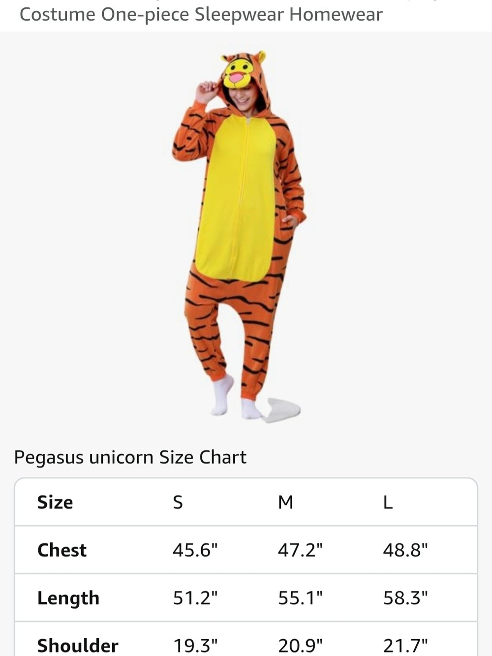 Womens Orange Tiger One-Piece Costume Pajamas